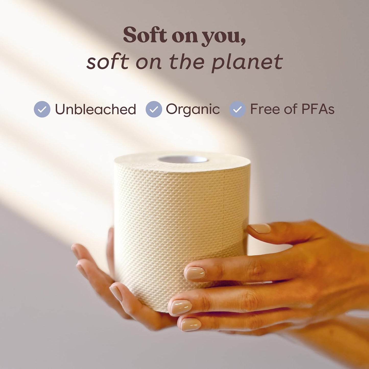 Betterway Bamboo Toilet Paper 3 Ply - Sustainable Toilet Tissue - 12 Double Rolls & 360 Sheets Per Roll - Septic Safe - Organic, Plastic & PFAS Free - FSC Certified