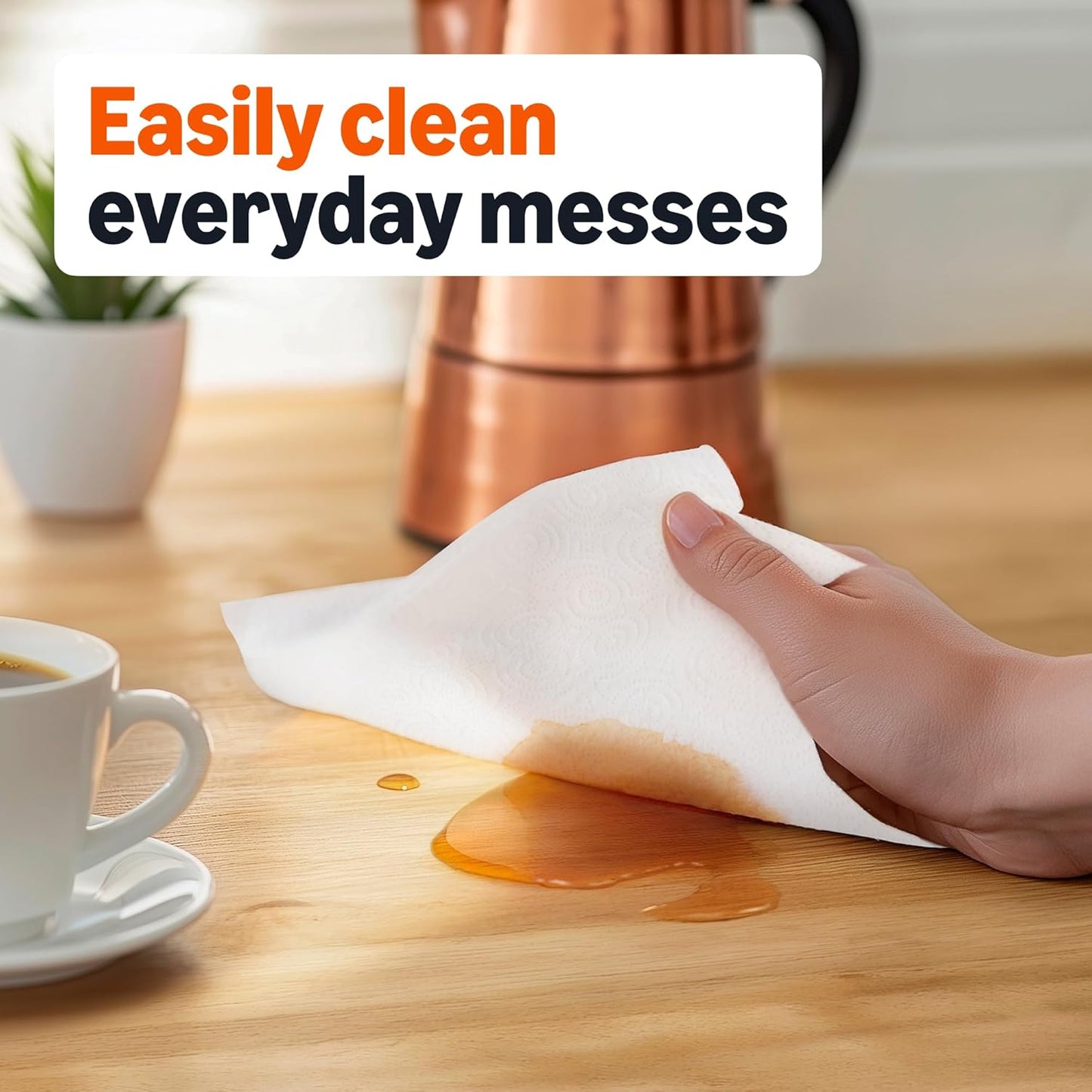 Amazon Basics 2-Ply Flex-Sheets Paper Towels, 12 Basics Rolls = 32 Regular Rolls, Everyday Value with 150 Sheets per Roll