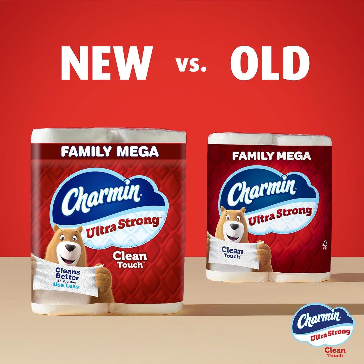 Charmin Ultra Strong Clean Touch Toilet Paper, 18 Family Mega Rolls = 90 Regular Rolls